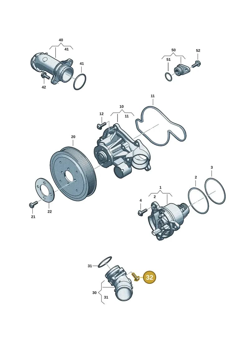 06M122061H — Audi A5 Limousine (2024-2025) diagram 06m121000, position 32