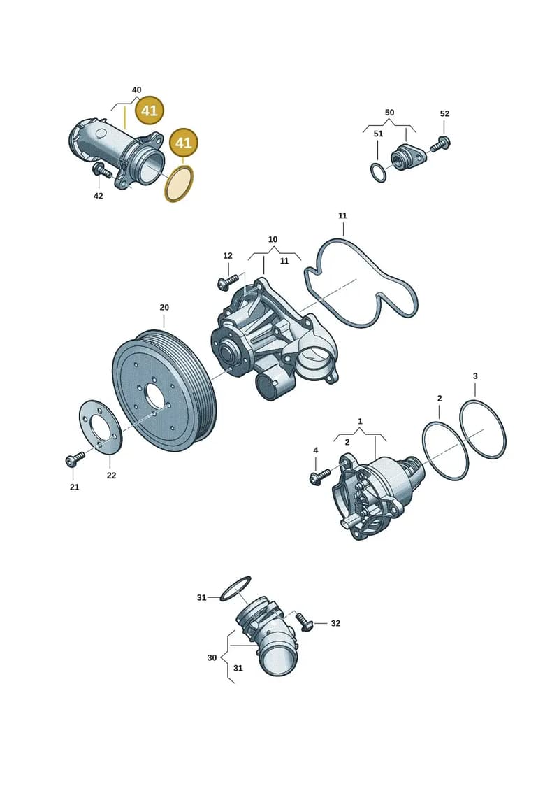 06M122062H — Audi A5 Limousine (2024-2025) diagram 06m121000, position 41