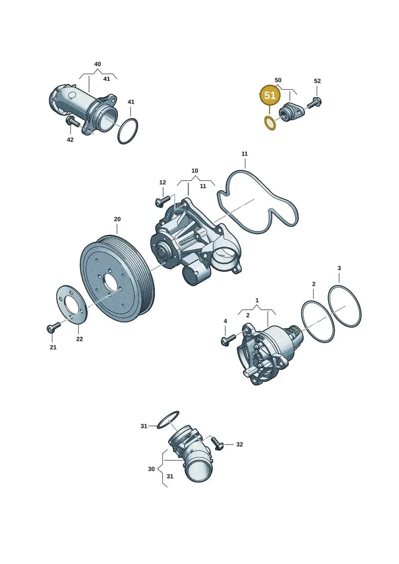 06M122063N — Audi A5 Limousine (2024-2025) diagram 06m121000, position 51