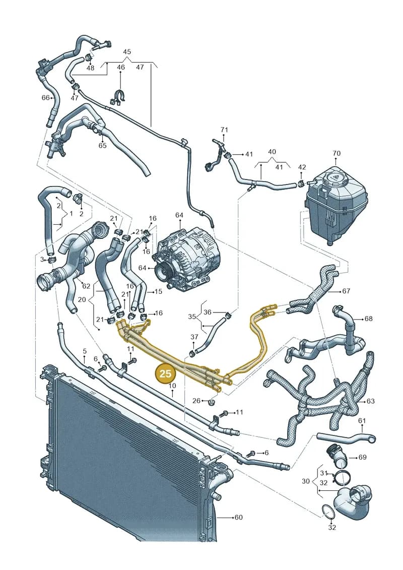 06M122472B — Audi A5 Limousine (2024-2025) diagram 8wk121115, position 25