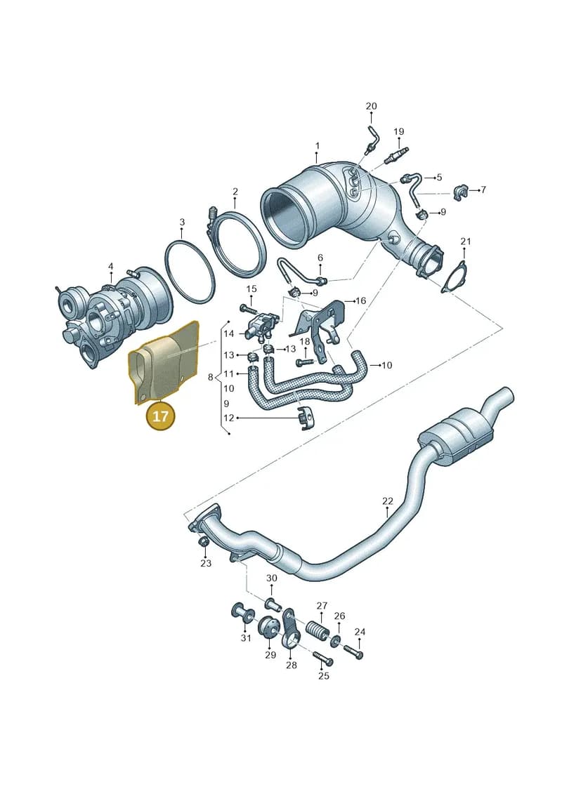 06M131531C — Audi RS4 Avant (2017-2025) diagram 438253495, position 17