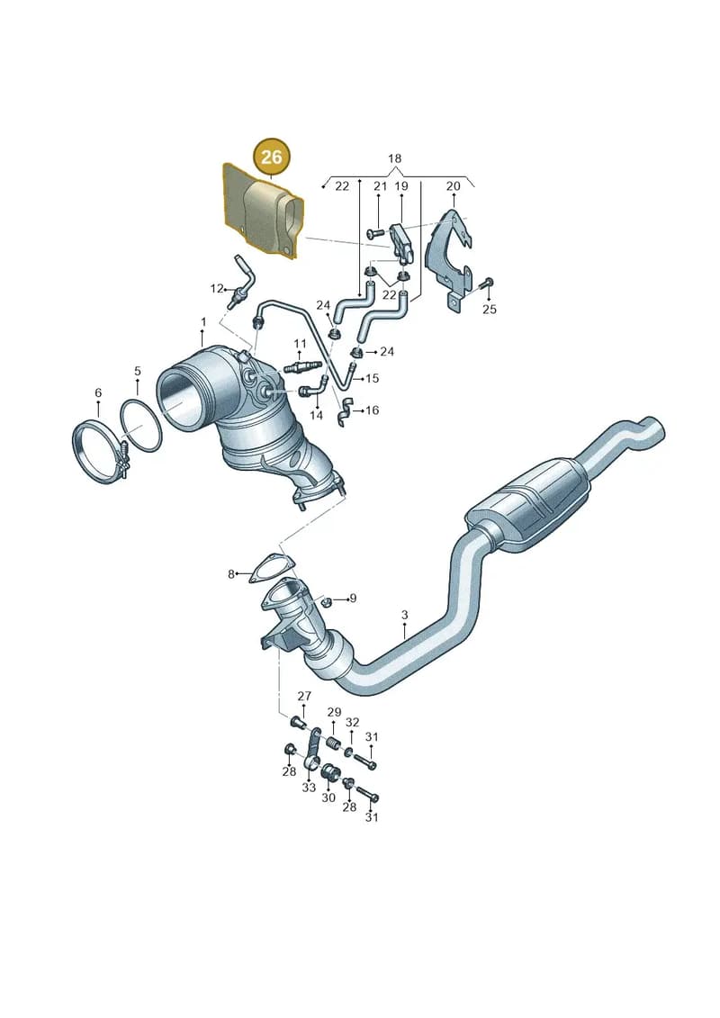 06M131531C — Audi A8 (2017-2025) diagram 838253500, position 26