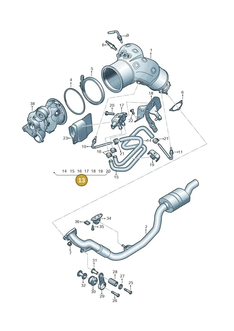 06M131551AM — Audi A5 Sportback (2016-2020) diagram 838253460, position 13