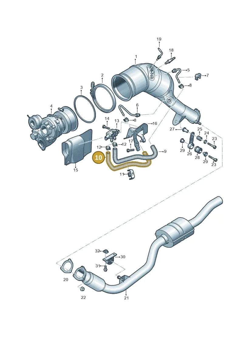 06M131850J — Audi A6 (2018-2025) diagram 435253440, position 10