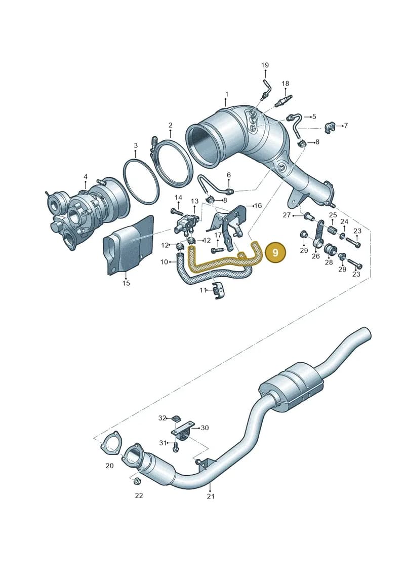 06M131850T — Audi A6 (2018-2025) diagram 435253440, position 9