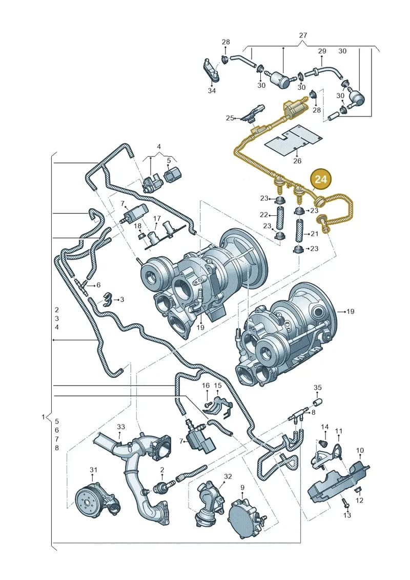 06M133240CJ — Audi RS4 Avant (2017-2025) diagram 847133052, position 24
