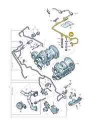06M133240CJ Audi Connecting Tube with AKF Valve