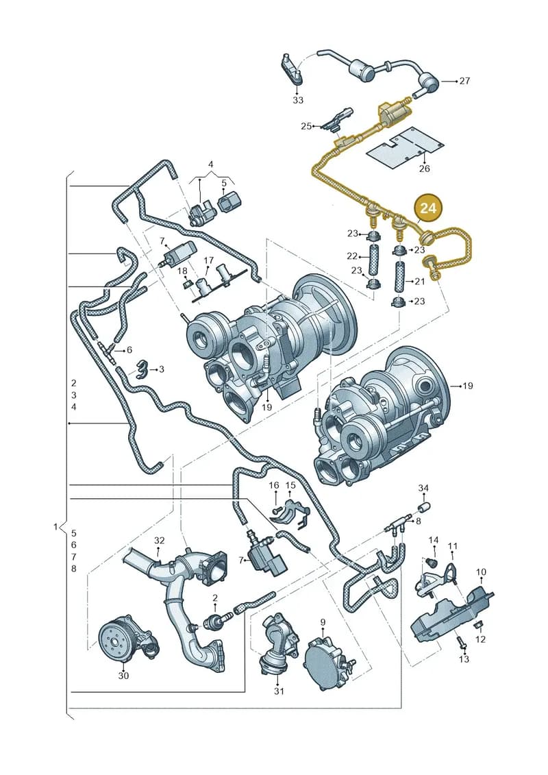 06M133240CJ — Audi A6 (2018-2025) diagram 438133520, position 24