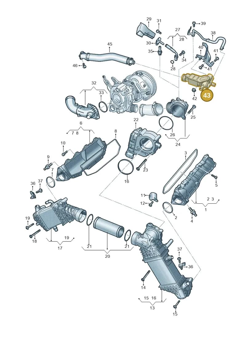 06M133755K — Audi A5 Limousine (2024-2025) diagram 8wk145625, position 43