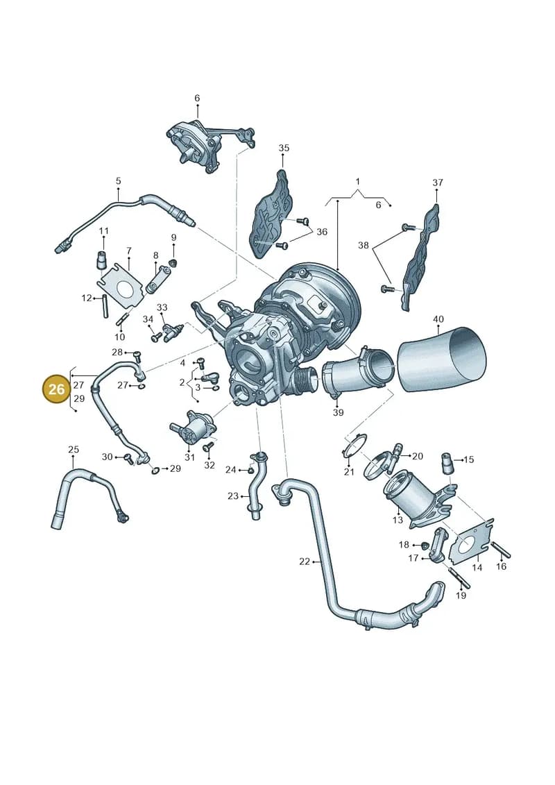 06M145144J — Audi A5 Limousine (2024-2025) diagram 8wk145225, position 26