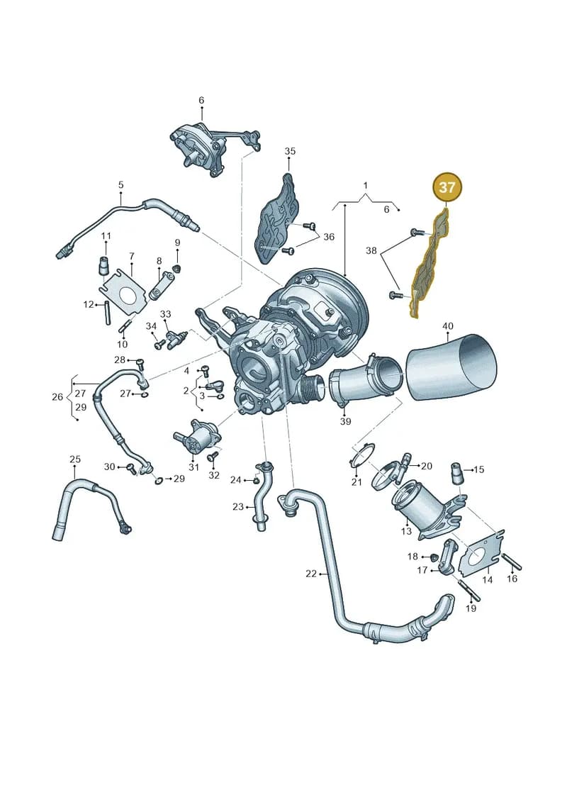 06M145325D — Audi A5 Limousine (2024-2025) diagram 8wk145225, position 37