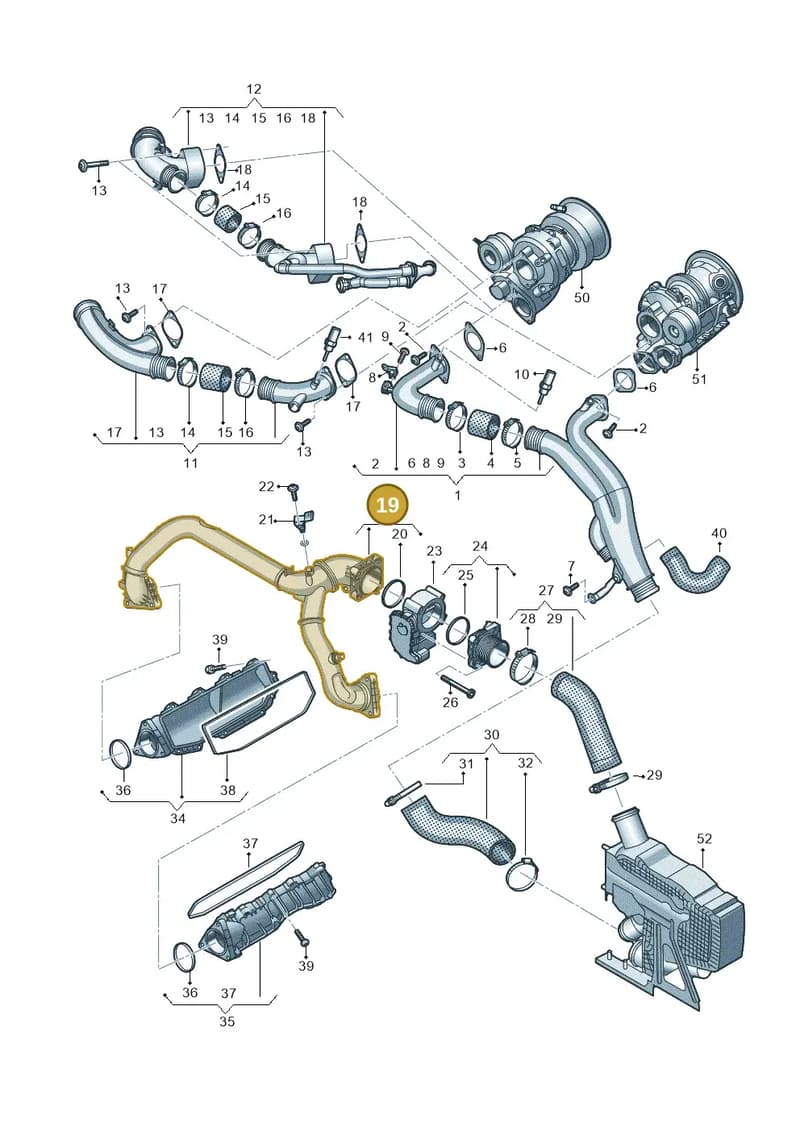 06M145674ES — Audi A6 (2018-2025) diagram 435145047, position 19