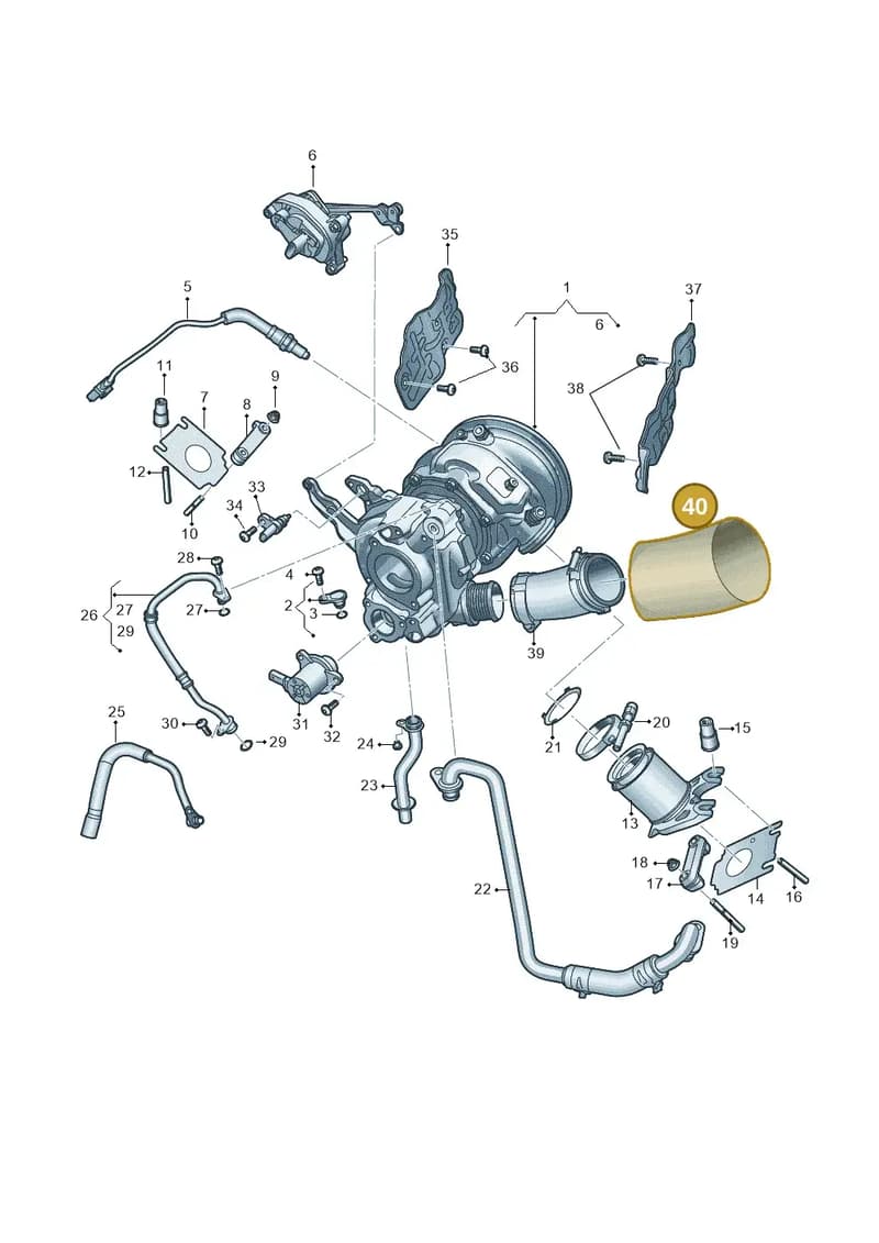 06M145811 — Audi A5 Limousine (2024-2025) diagram 8wk145225, position 40