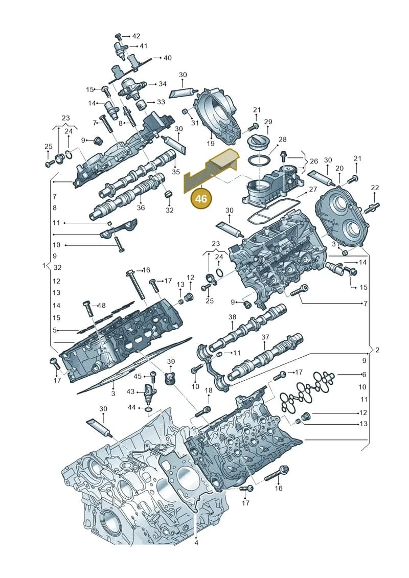 06M971461C — Audi A5 Limousine (2024-2025) diagram 849103330, position 46