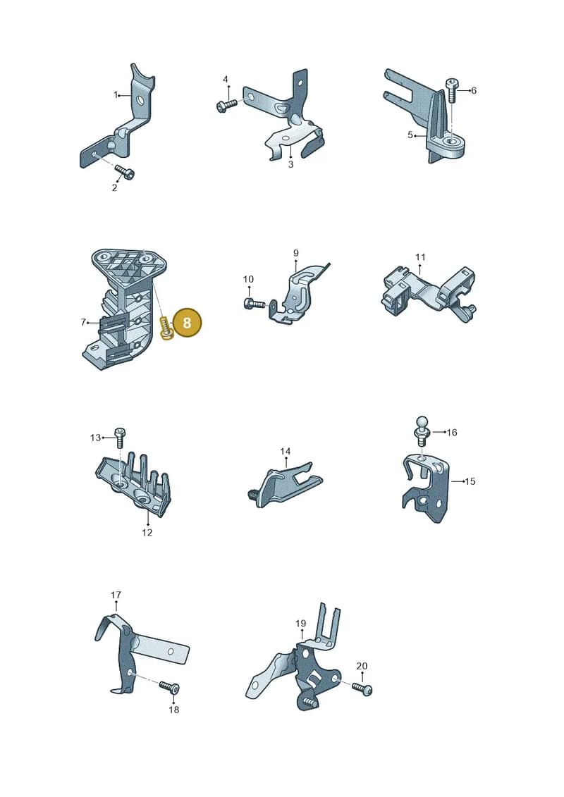 06M971822A — Audi A5 Limousine (2024-2025) diagram 849971000, position 8