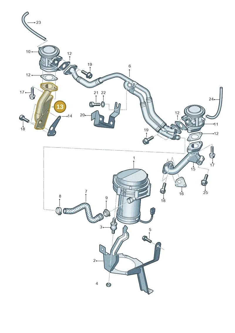 078131165H — Audi RS6 qu. (2003-2004) diagram 290131400, position 13