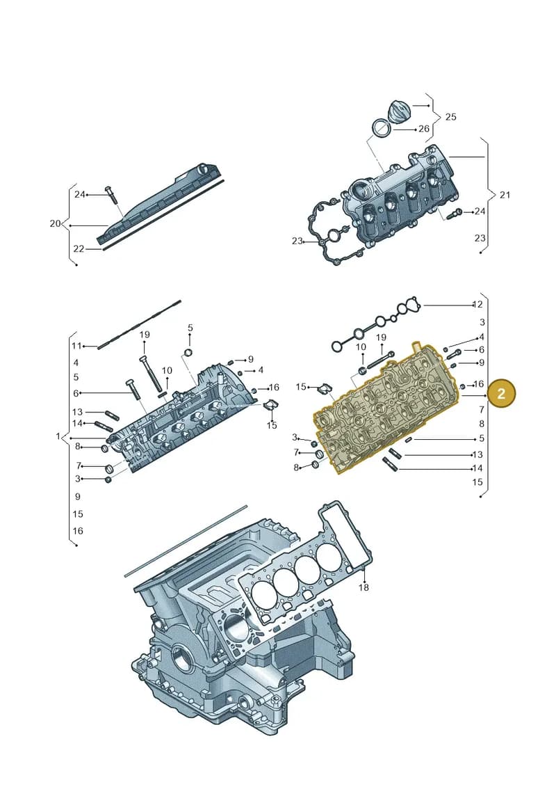 079103065HX — Volkswagen Touareg (2014-2018) diagram 478103520, position 2