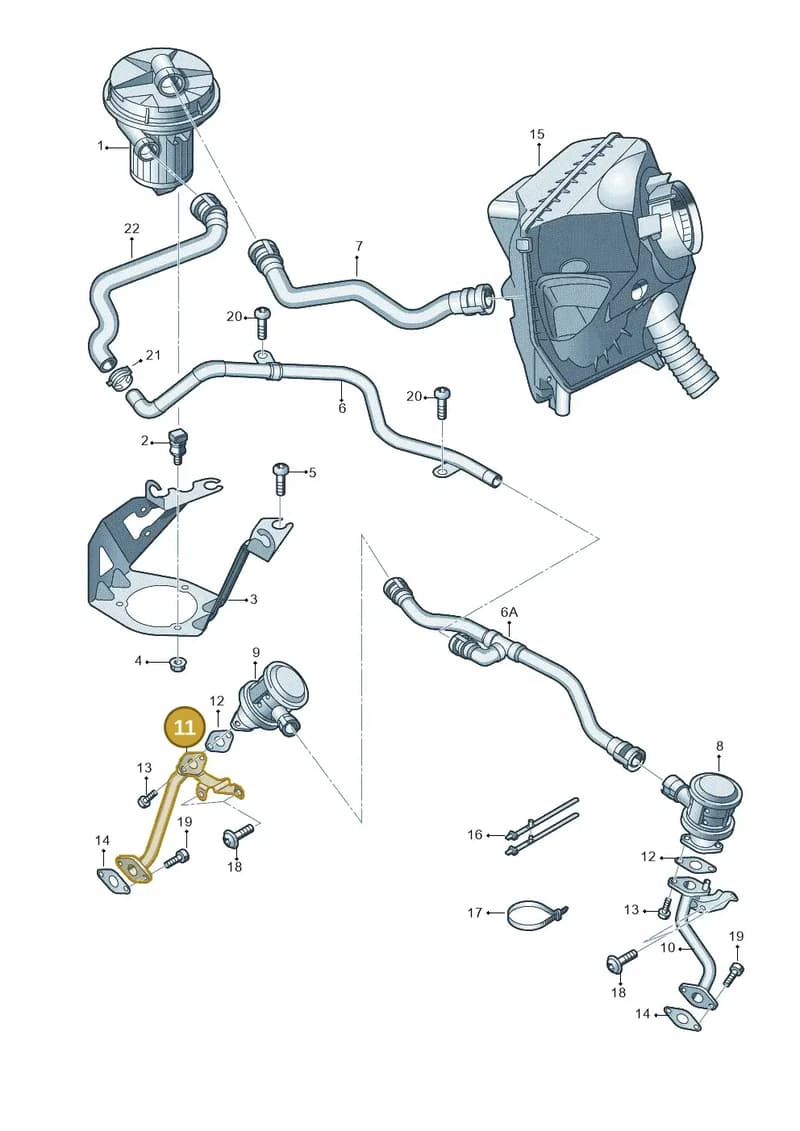 079131166Q — Audi A5/S5 Coupe       08> (2007-) diagram 603131150, position 11