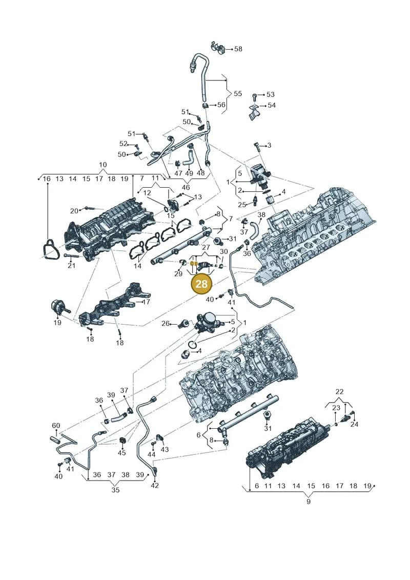 079906036AD — Audi RS6 Avant (2013-2018) diagram 696133380, position 28