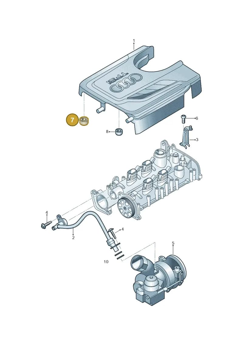 07C133588Q — Audi Q3 1.4 (2016-) diagram 708103330, position 7