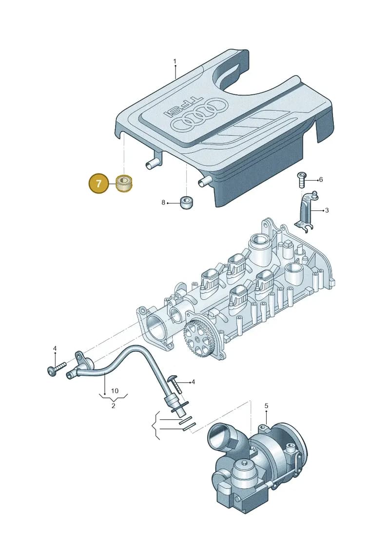 07C133588Q — Audi A3 (2020-) diagram 8yx103045, position 7