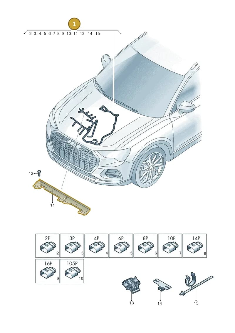 07K971072AJ — Audi RS Q3 Sportback (2019-2024) diagram f3z971150, position 1
