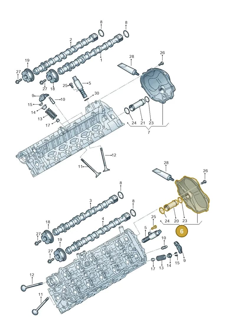 07L109285K — Audi RS6 Avant qu.5.0 (2007-2010) diagram 448109520, position 6