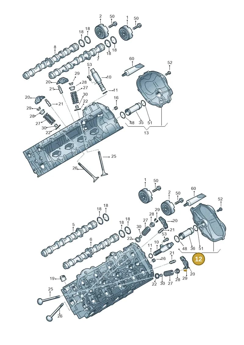 07L109285K — Audi RS4 Av. qu. 4.2 (2012-2015) diagram 473109100, position 12