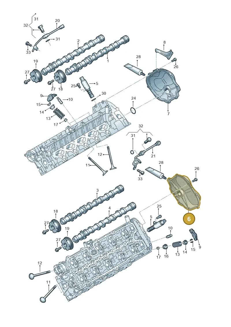07L109285K — Audi R8 qu. 5.2 (2012-2015) diagram 618109150, position 6
