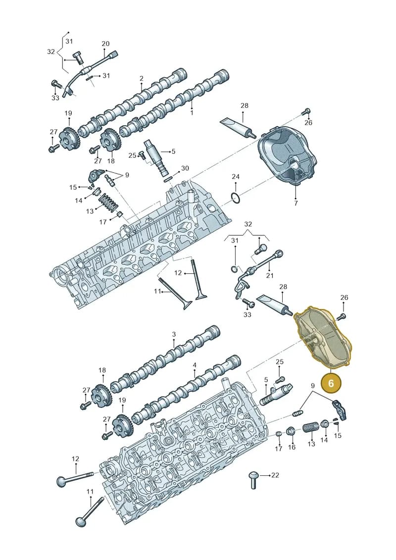 07L109285K — Audi R8 Spyder (2015-2024) diagram 872109200, position 6