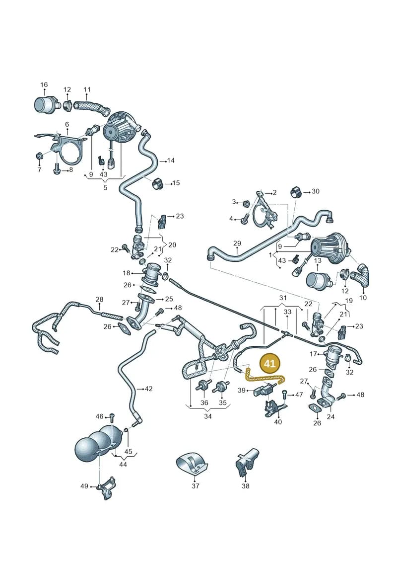 07L131057R — Audi R8 Spyder (2015-2024) diagram 872131350, position 41