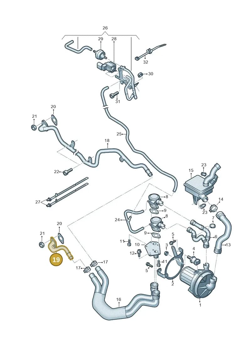 07L131265L — Audi A6 2.7 TDI (2008-2011) diagram 448131500, position 19