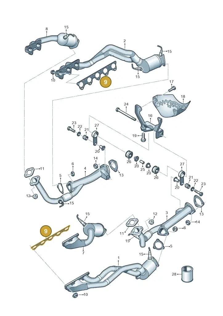 07L253039G — Audi A6 2.7 TDI (2008-2011) diagram 291253320, position 9