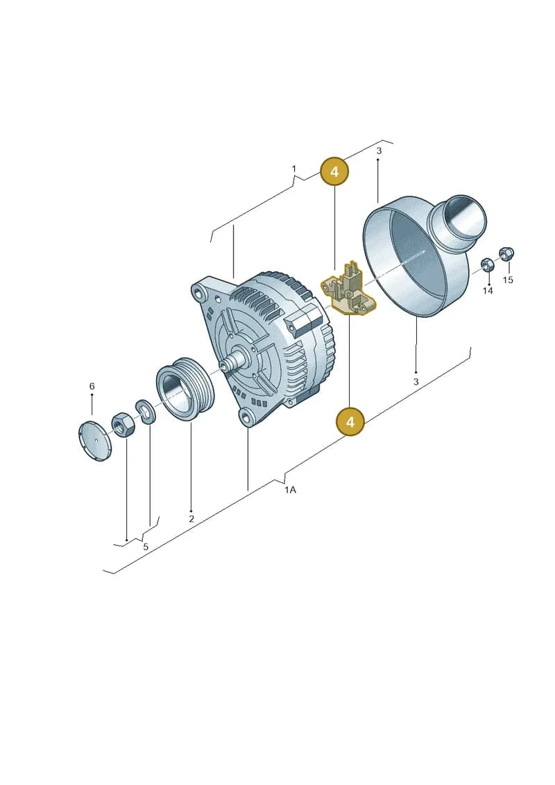 07L903803C — Audi A7 Sportback (2010-2015) diagram 118903150, position 4