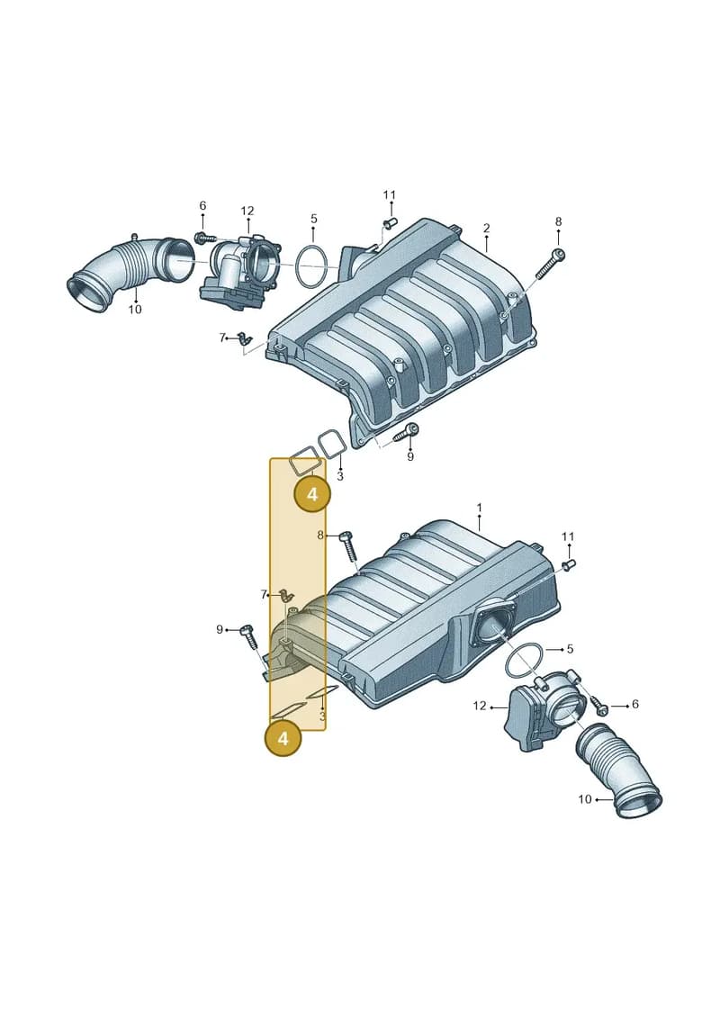 07P133227B — Audi A8 (2013-2018) diagram 696133820, position 4