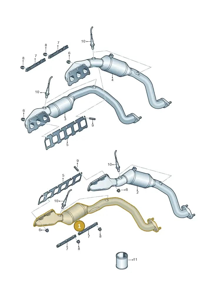07P253019KX — Audi A8 (2013-2018) diagram 696253350, position 1