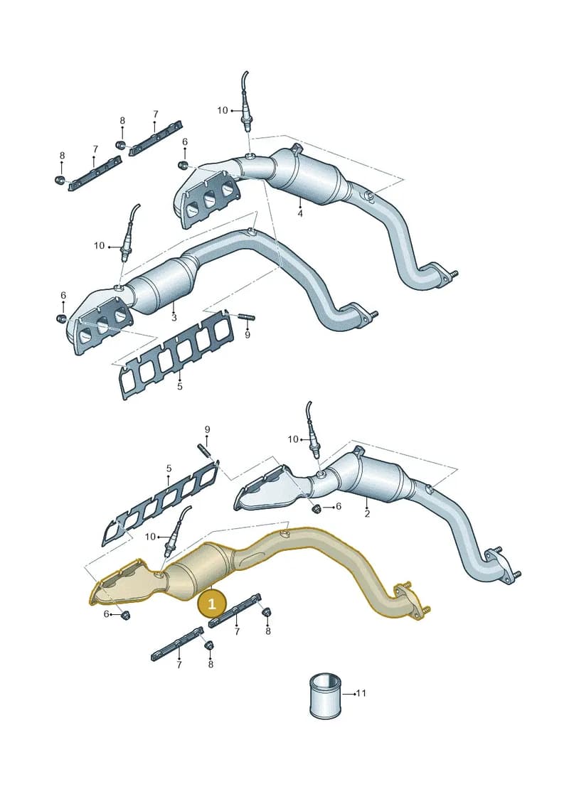 07P253019KX — Audi A8 (2013-2018) diagram 696253350, position 1