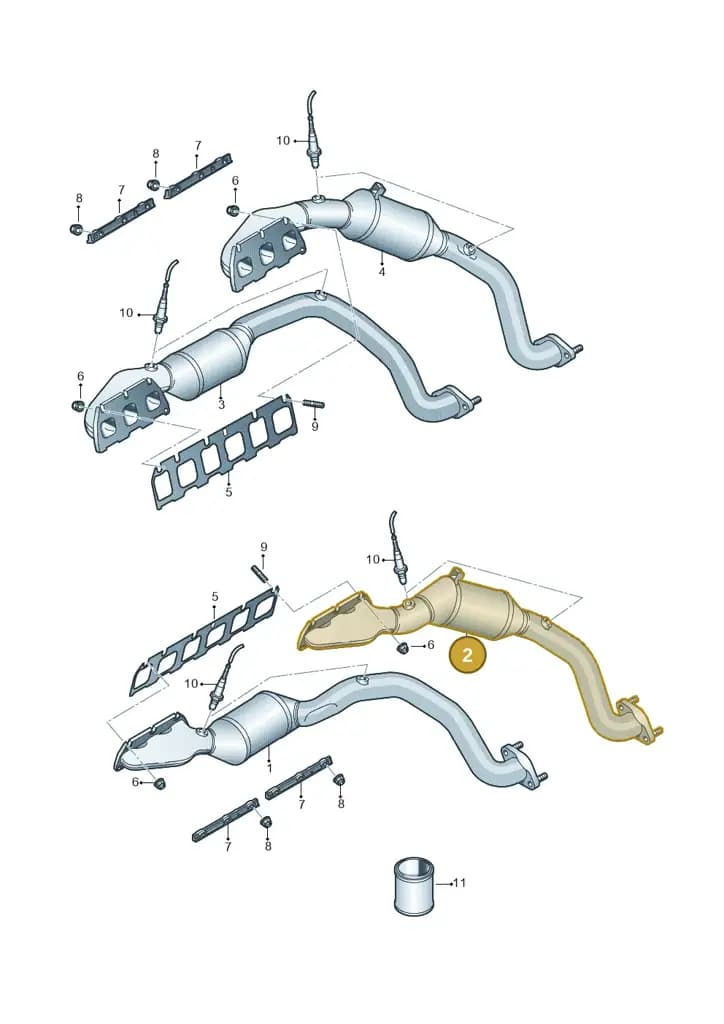 07P253019MX — Audi A8 (2013-2018) diagram 696253350, position 2