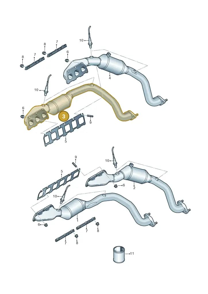 07P253020KX — Audi A8 (2013-2018) diagram 696253350, position 3