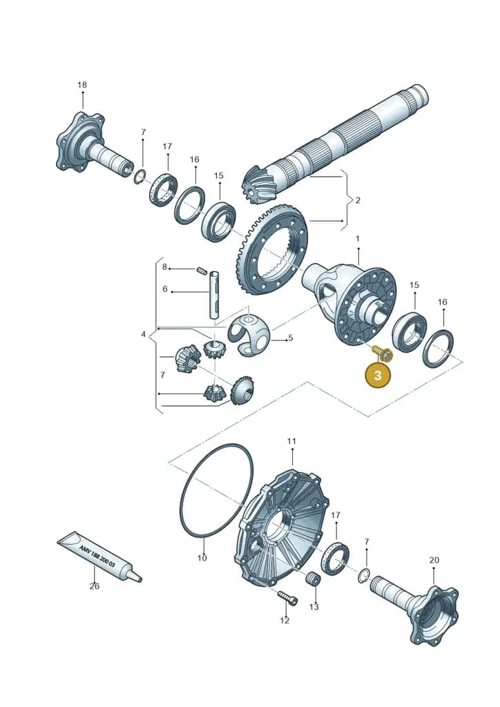 0A2326117C — Audi A6 2.7 TDI (2008-2011) diagram 454409400, position 3