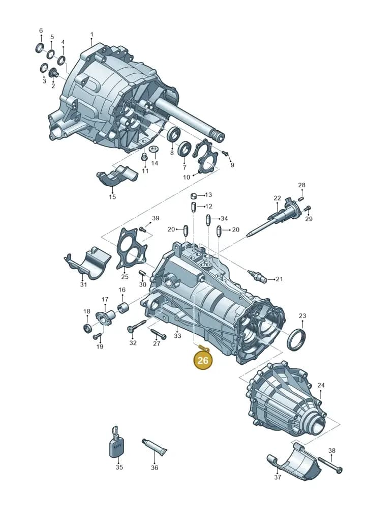 0A2326117D — Audi A5 Sportback (2011-2017) diagram 636301750, position 26