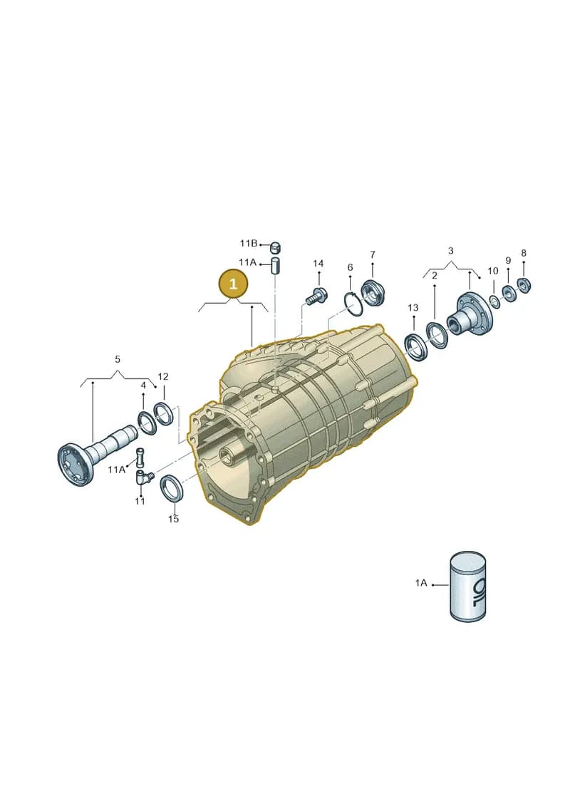 0AQ341010K — Audi Q7 qu. 3.0 TDI (2009-2015) diagram 493341100, position 1