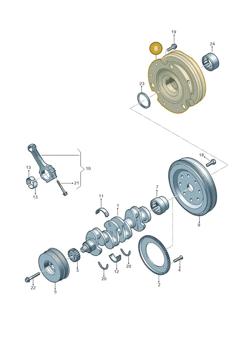 0B1105266AG — Audi Q5 qu. 2.0 TDI (2012-2017) diagram 724105050, position 8