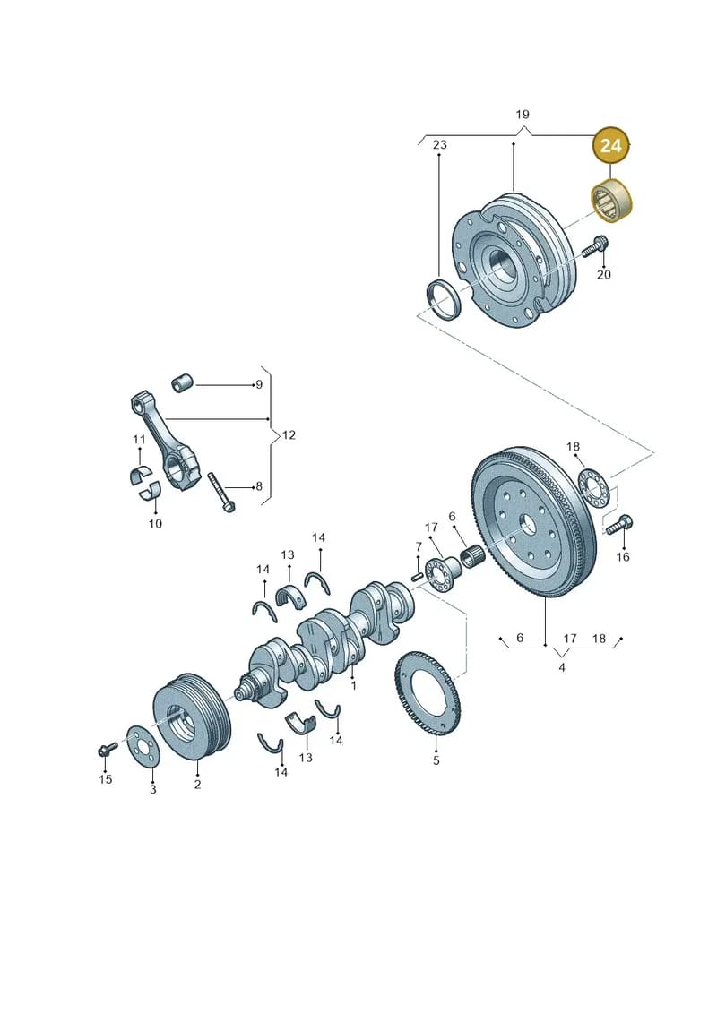 0B1105561E — Audi A4                08> (2007-) diagram 620105000, position 24