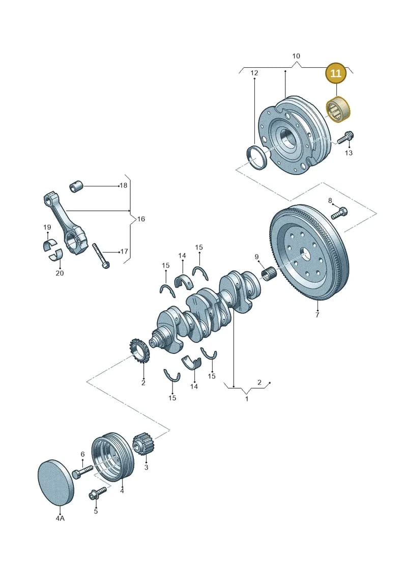 0B1105561E — Audi A5 Sportback (2011-2017) diagram 636105500, position 11
