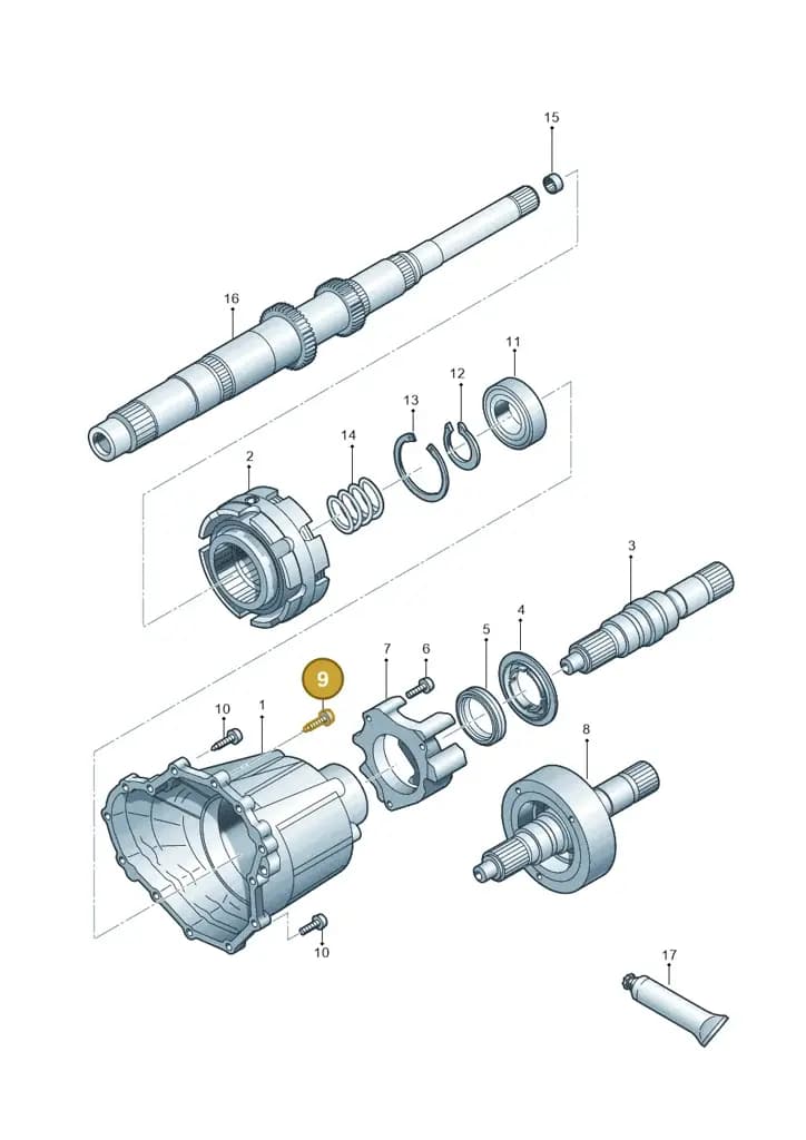 0B4326117A — Audi A5 Sportback (2011-2017) diagram 695409900, position 9