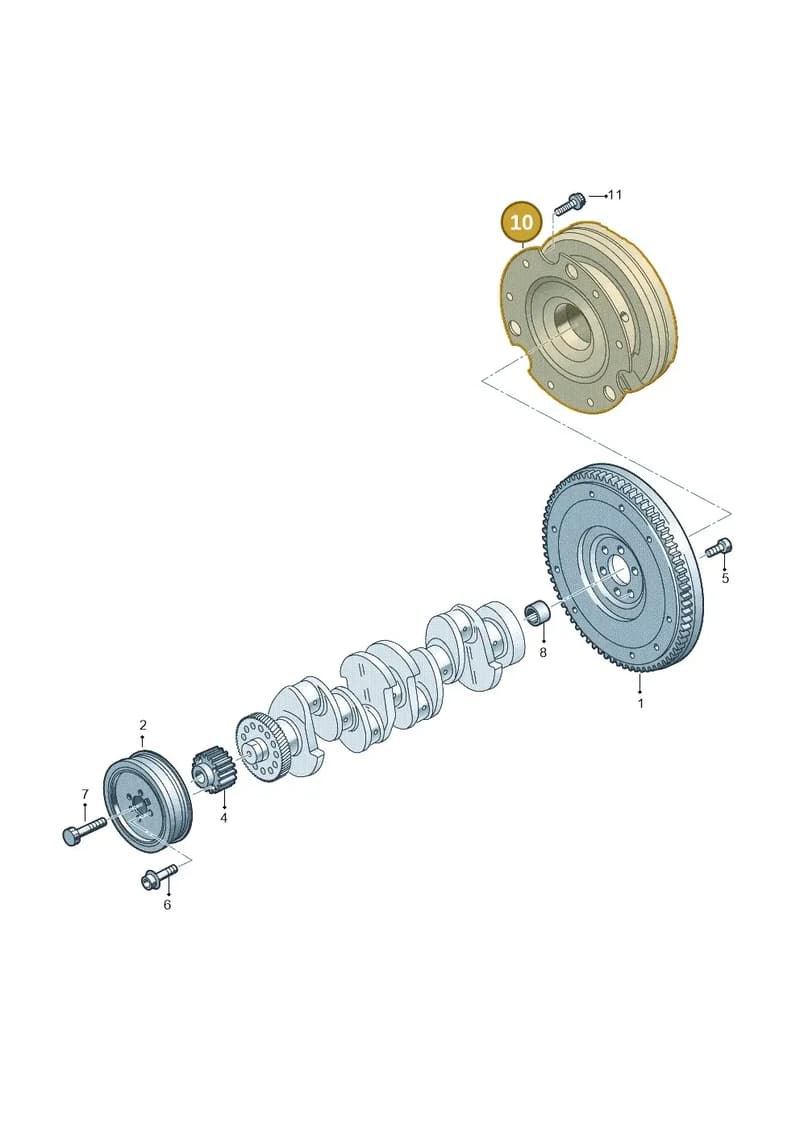 0CK105317AR — Audi A6 (2018-2025) diagram 430105560, position 10