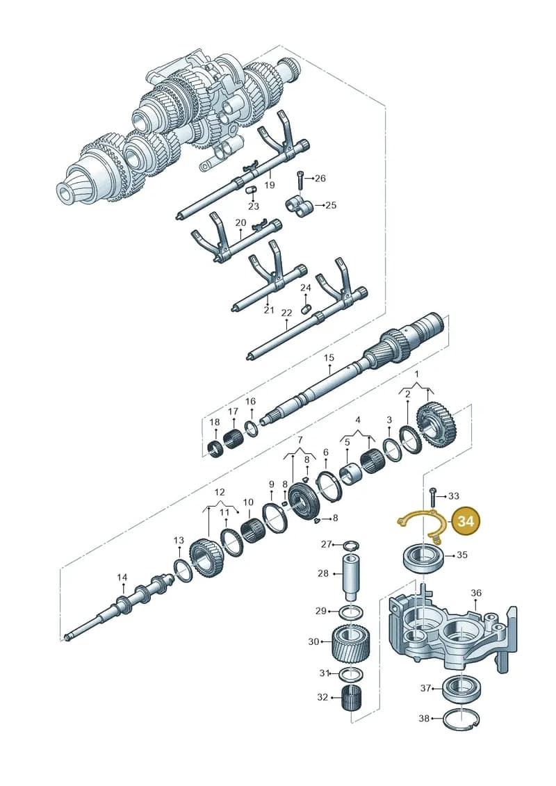0CK301267B — Audi A5 Limousine (2024-2025) diagram 849311095, position 34