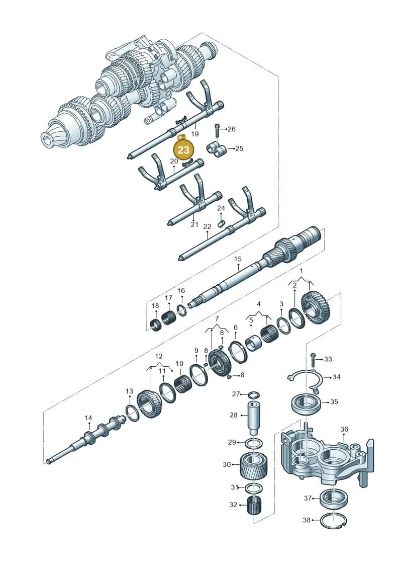 0CK301416 — Audi A6 2.0 (2018-) diagram 849311095, position 23