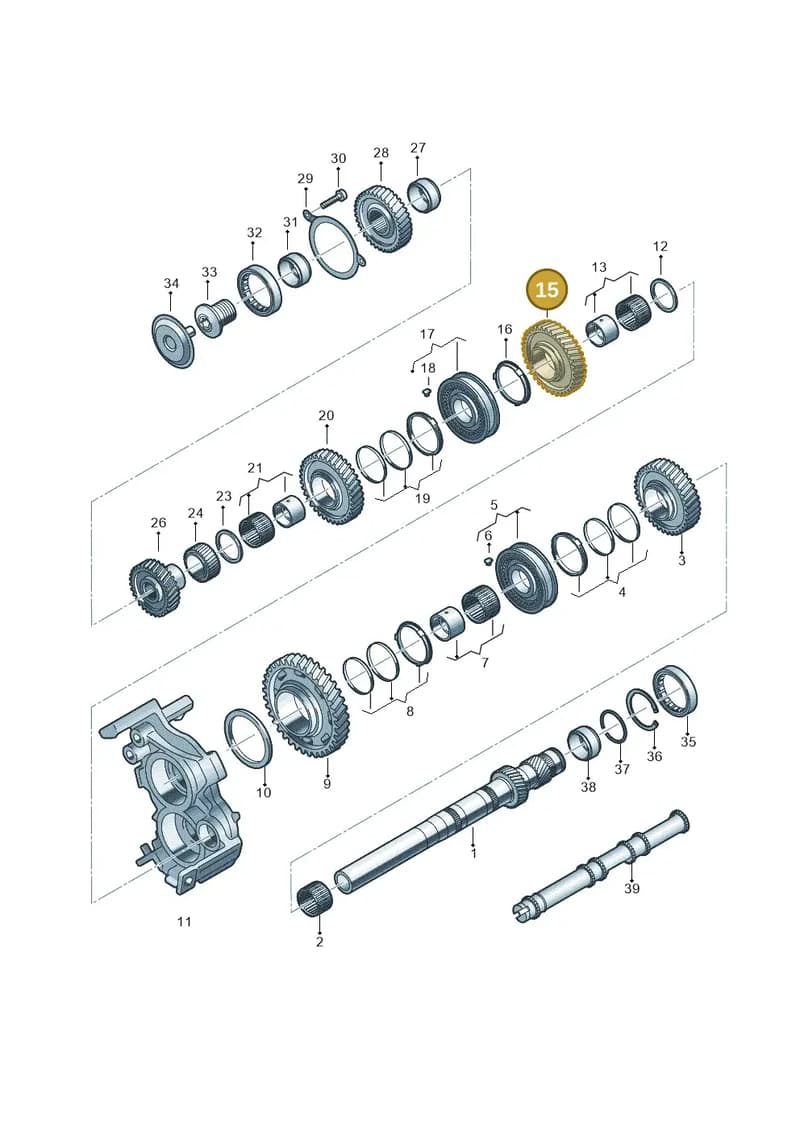 0CK311215M — Audi A5 Limousine (2024-2025) diagram 849311100, position 15